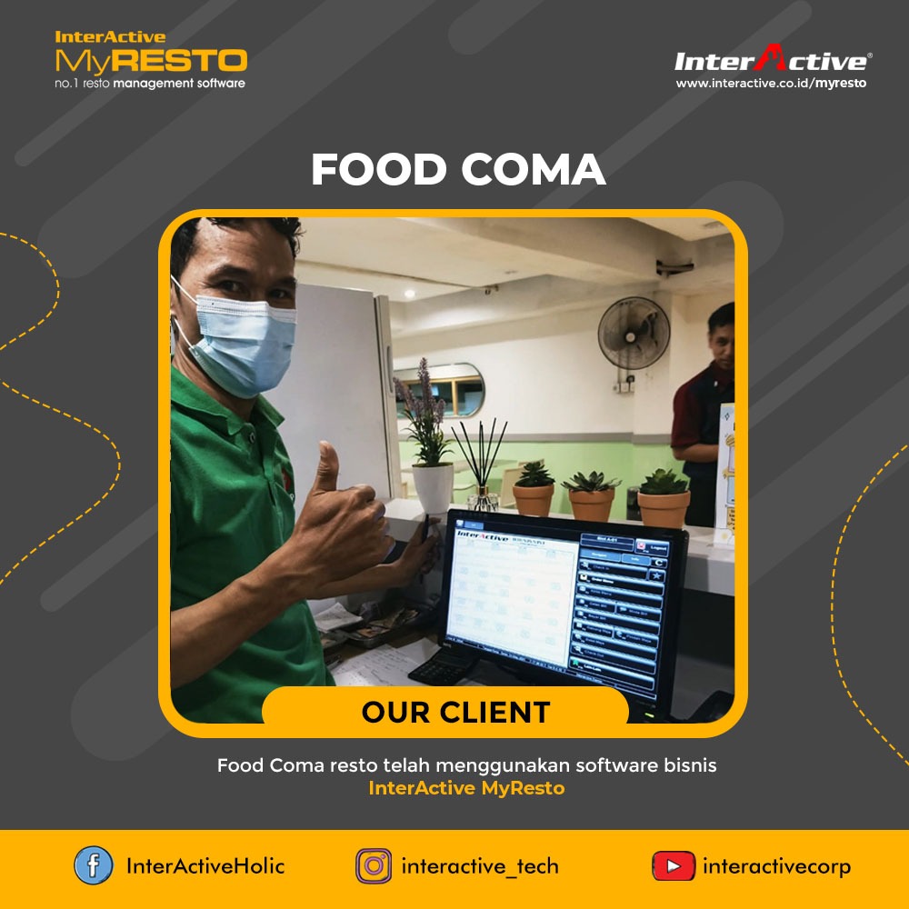 Klien InterActive MyResto Bisnis Food Coma