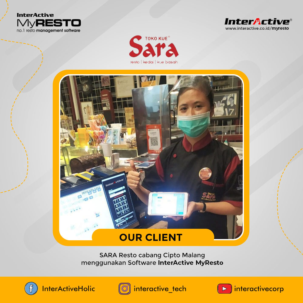 Klien InterActive MyResto Bisnis Toko Kue Sara cabang Cipto Malang